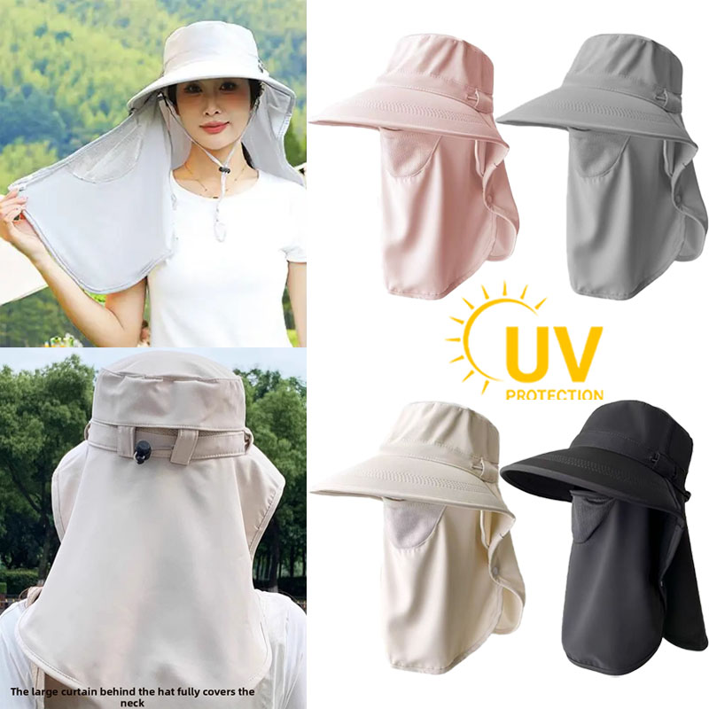 Hunting Fishing Outdoor - Summer Sun Hats with Face Mask