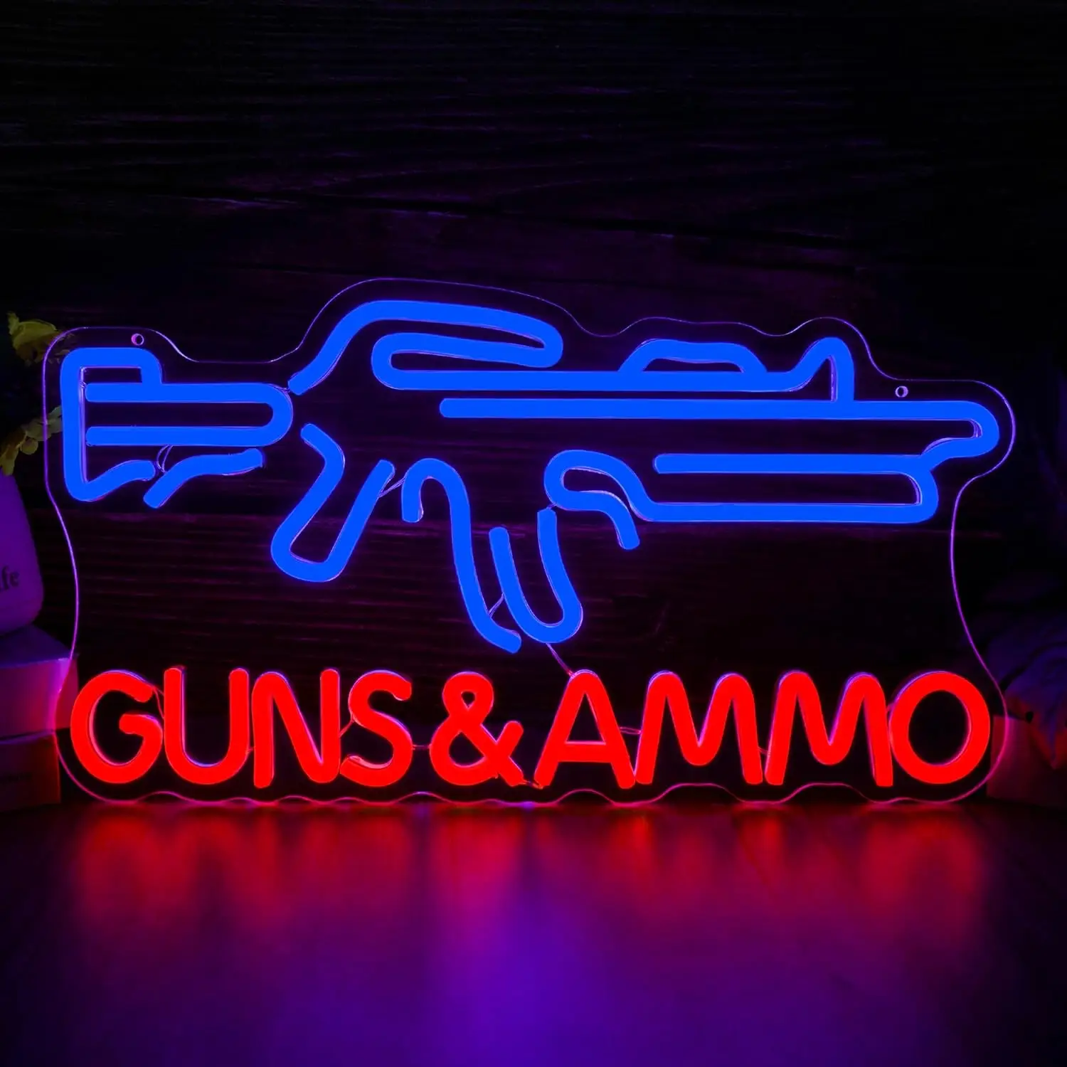 Hunting Outdoor Stores - Gun Shop Neon Sign USB Powered