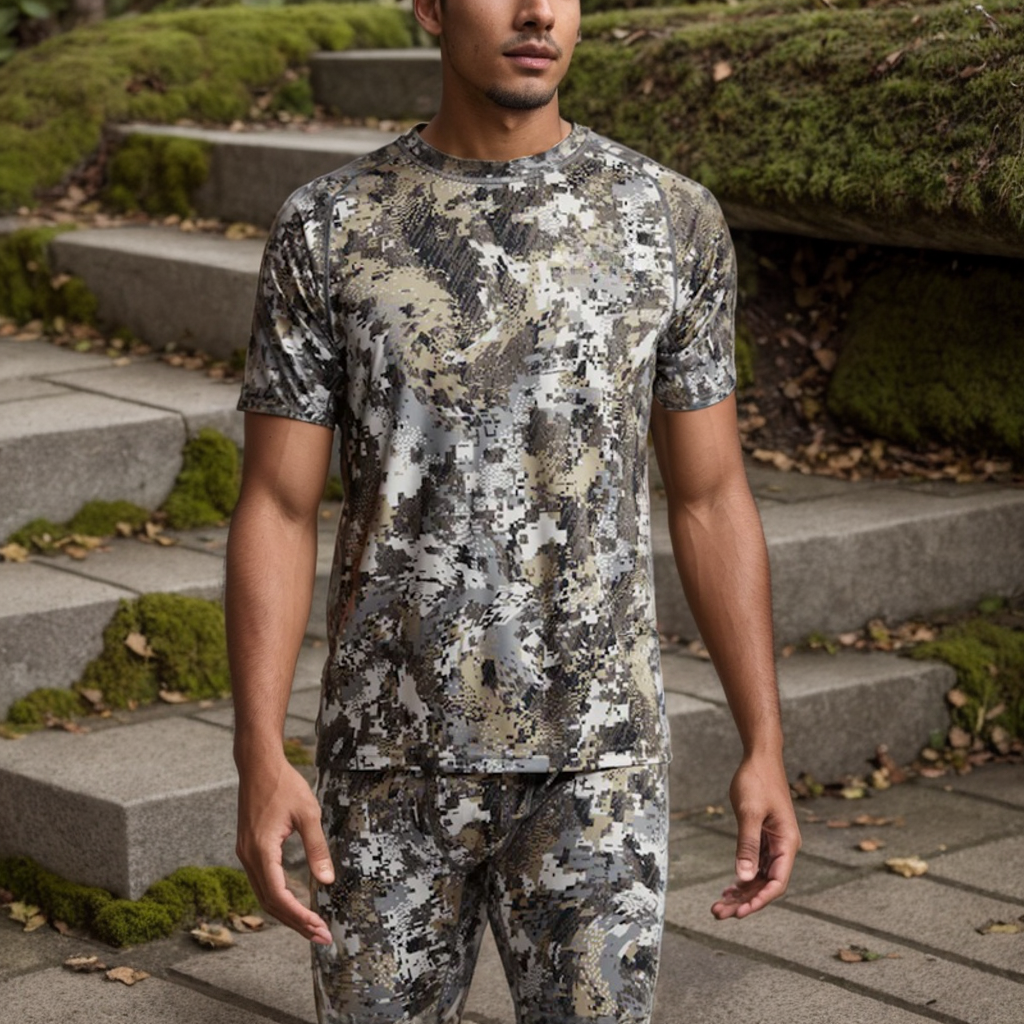 Hunting Outdoor Clothing - MEN'S T-shirt antibiosis quick-drying printed camo