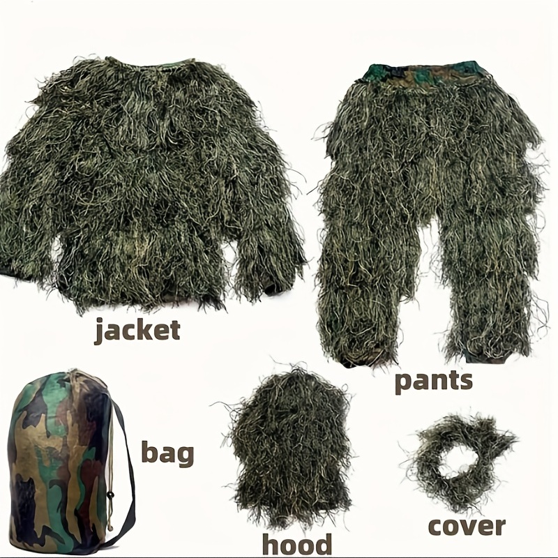 5-in-1 Camouflage Ghillie Suit - مراجعة Hunting Outdoor Clothing وسعره