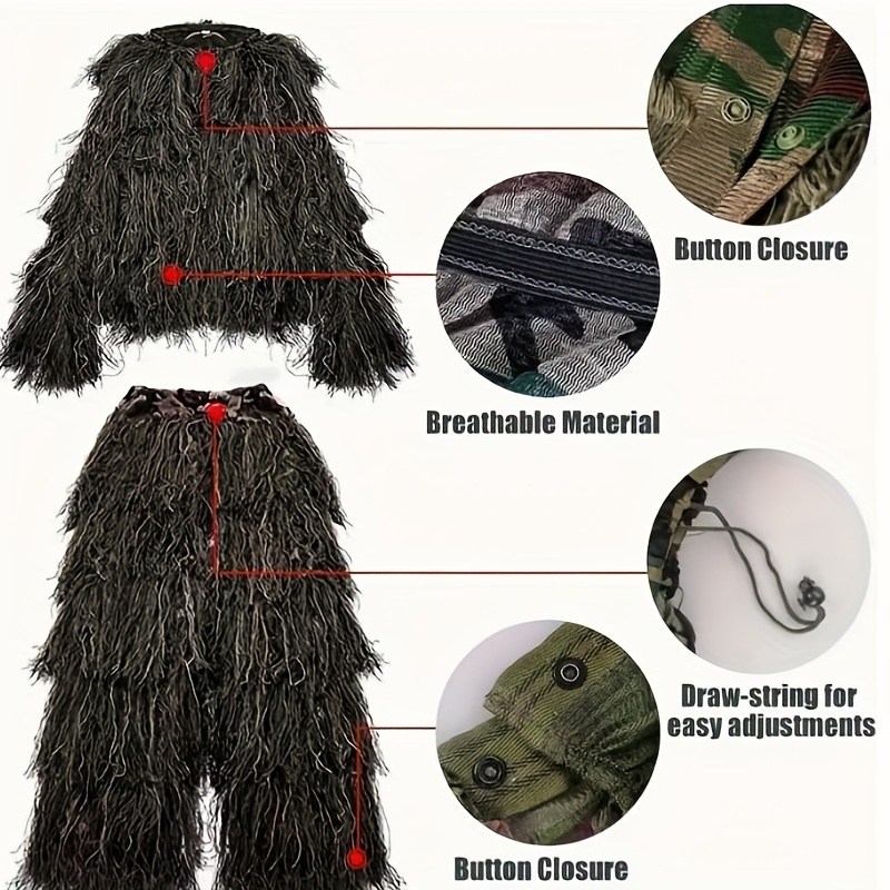 5-in-1 Camouflage Ghillie Suit - مراجعة Hunting Outdoor Clothing وسعره