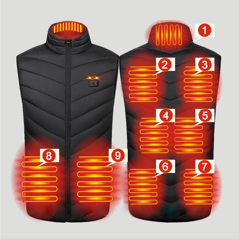 Winter 9 Areas Heated Vest Out - مراجعة Outdoor Hunting Heater وسعره