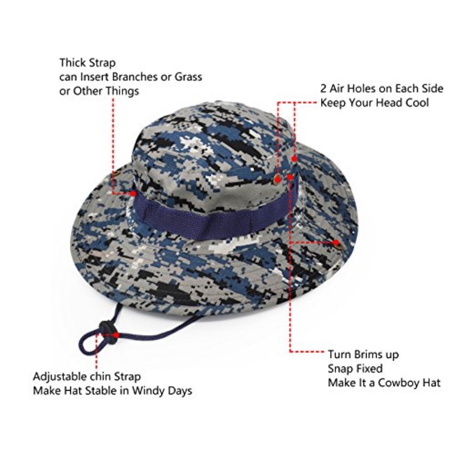 Outdoor Wide Brim Sun Protect  - مراجعة Hunting And Camping In Jungle وسعره
