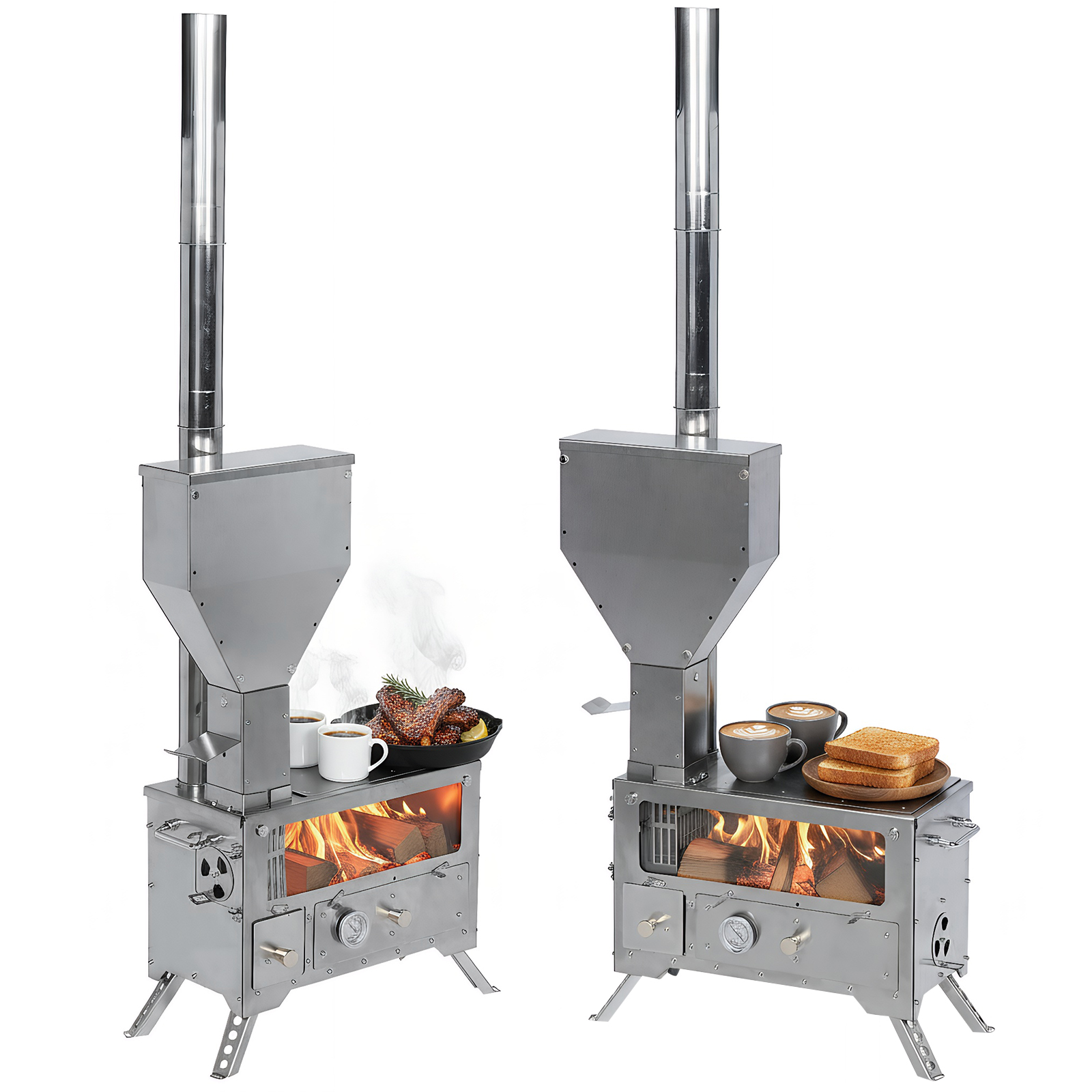 Portable Wood-Burning Camp Sto - مراجعة Hunting Fishing Outdoor وسعره