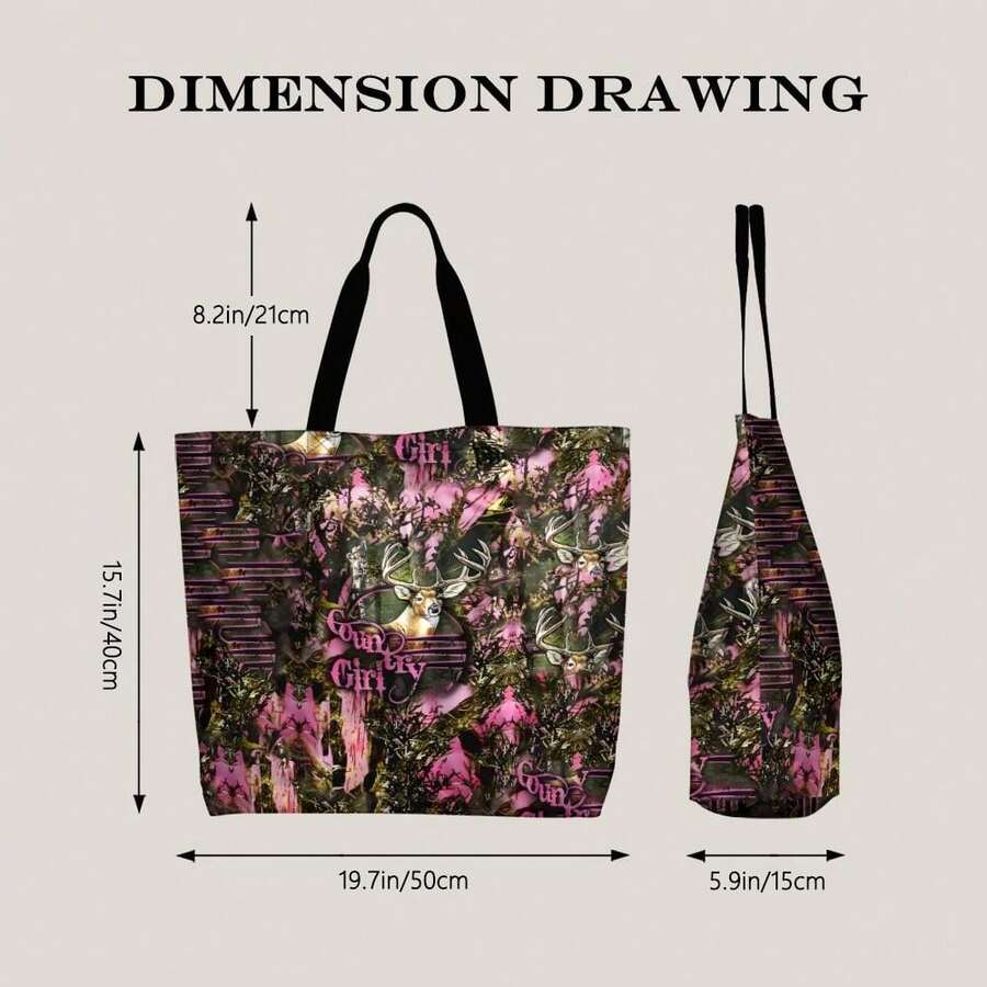 Pink Camo Deer Hunting Tote Ba - مراجعة Hunting And Outdoor Shop وسعره