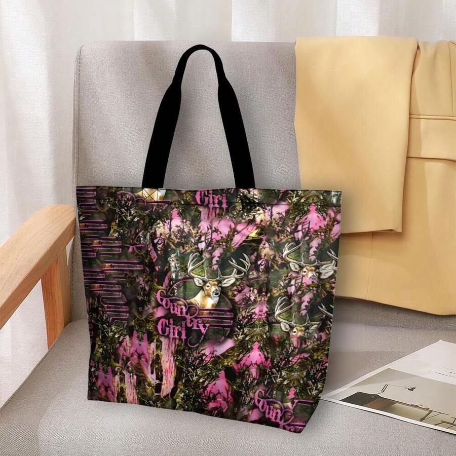 Pink Camo Deer Hunting Tote Ba - مراجعة Hunting And Outdoor Shop وسعره