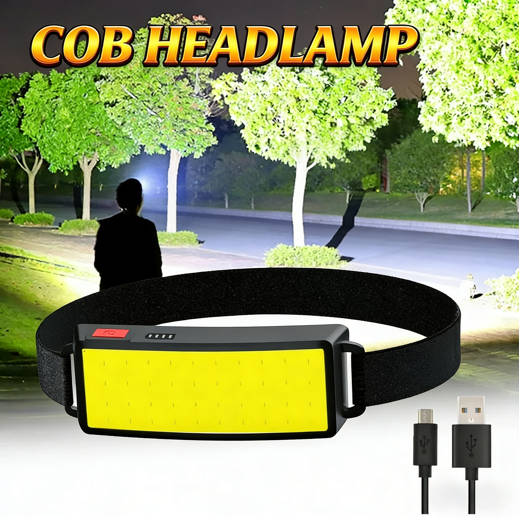 COB Portable LED Headlights Ou - مراجعة Hunting Fishing Outdoor وسعره
