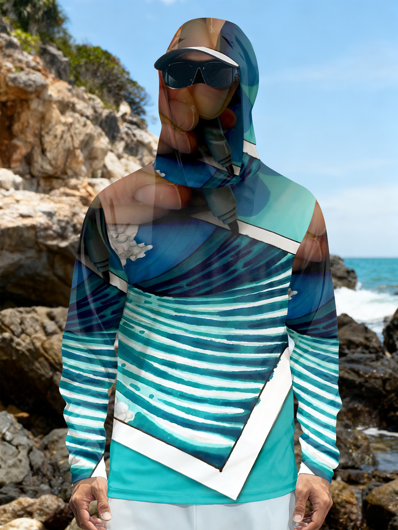 Fishing hooded sweatshirt men' - مراجعة Hunting Fishing Outdoor وسعره