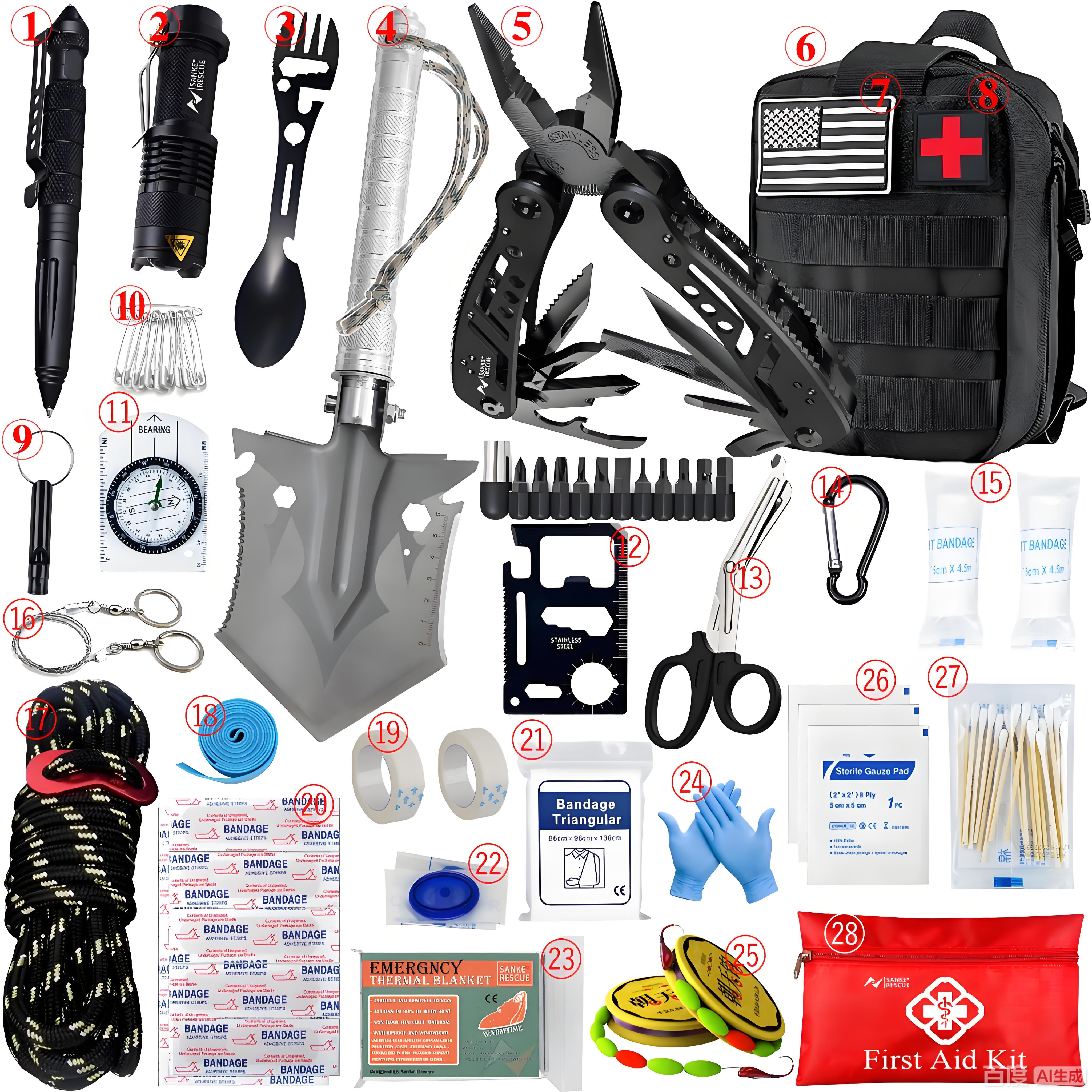 Top-Rated Car Survival First A - مراجعة Field Dressing Kit وسعره