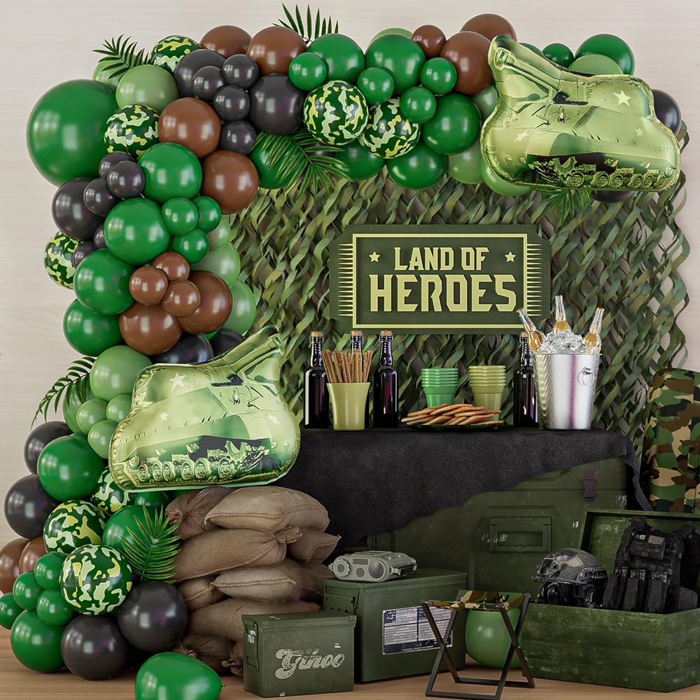 115/119pcs Green Camouflage Ba - مراجعة Hunting And Camping In Jungle وسعره