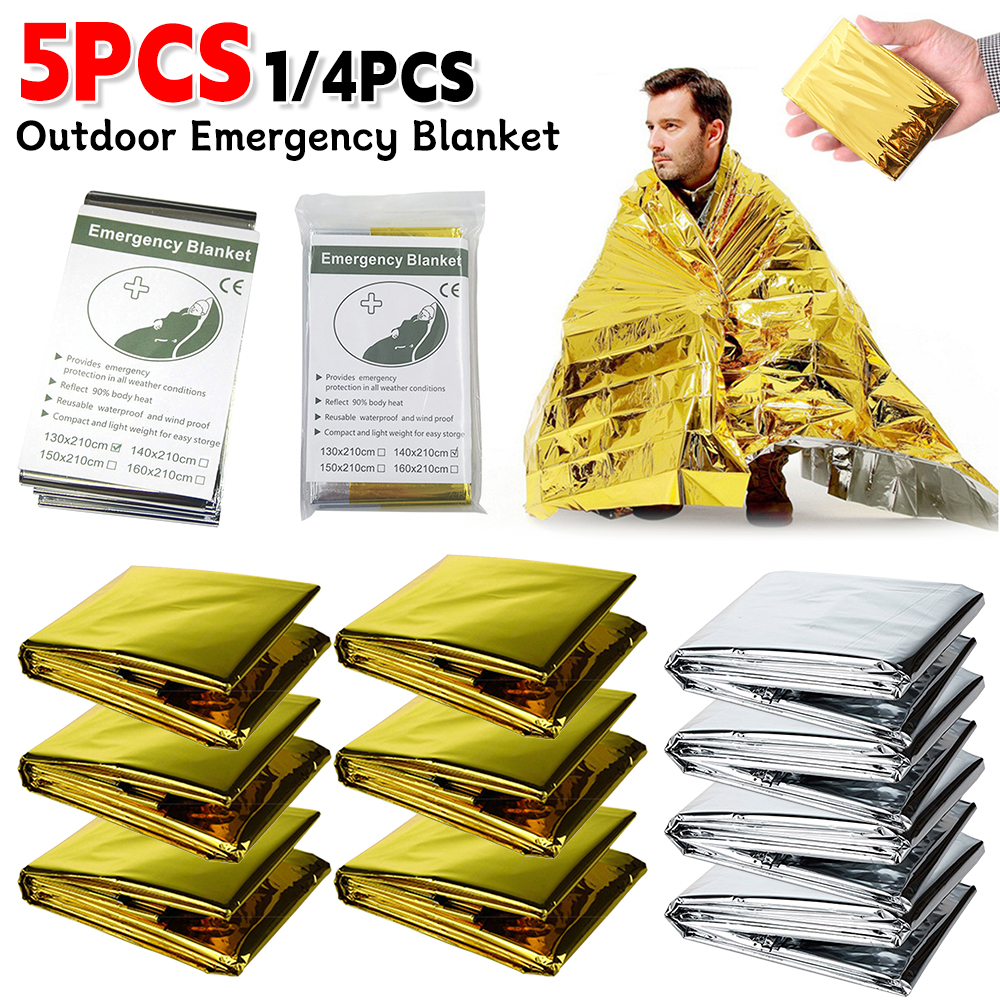 5Pcs Outdoor Emergency Blanket - مراجعة Field Dressing Kit وسعره