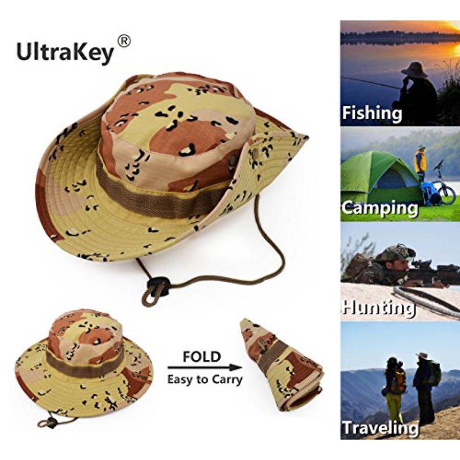Outdoor Wide Brim Sun Protect  - مراجعة Hunting And Camping In Jungle وسعره