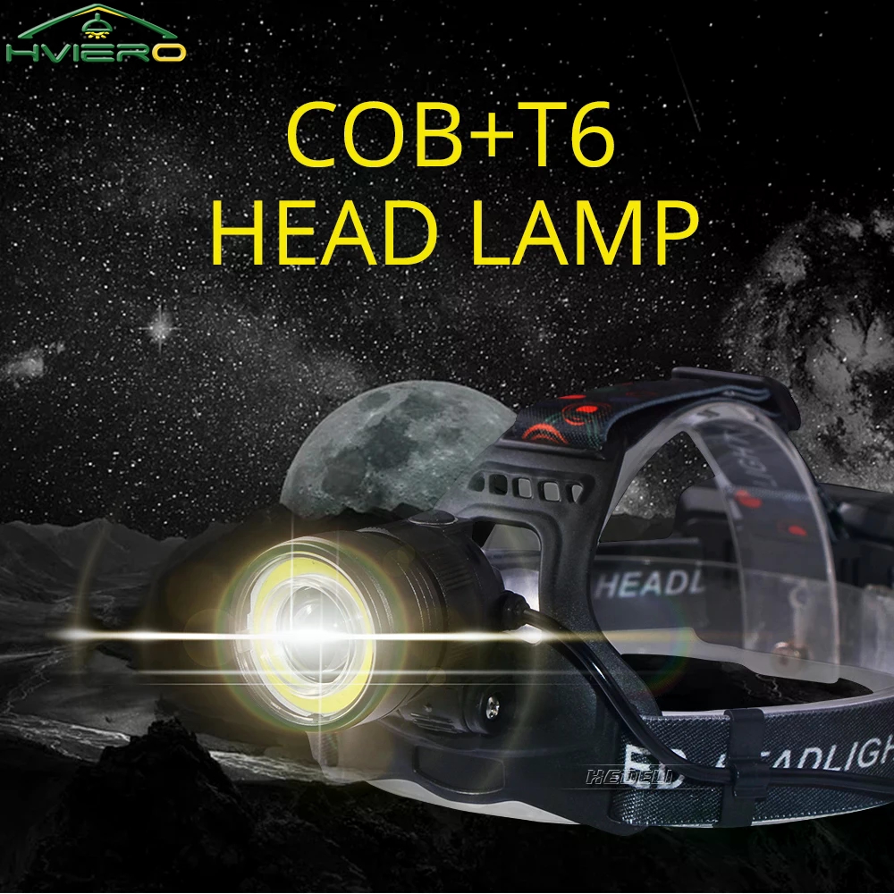 T6 Cob Torch Flashlight Head L - مراجعة Hunting Outdoor Jobs وسعره
