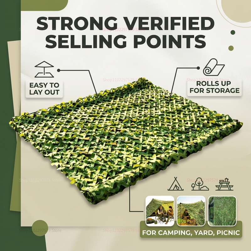 Jungle Camouflage Netting Roll - مراجعة Hunting And Camping In Jungle وسعره