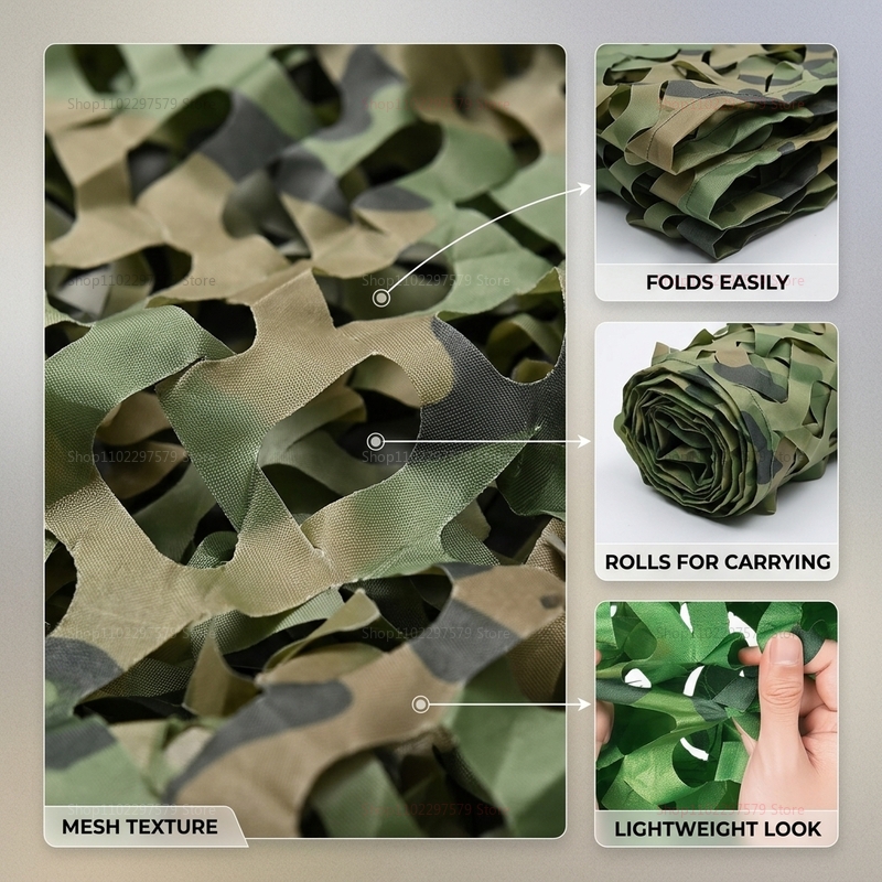 Jungle Camouflage Netting Roll - مراجعة Hunting And Camping In Jungle وسعره