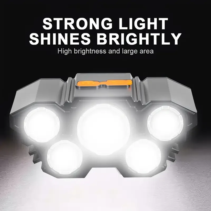 Portable 5LED Outdoor Headlamp - مراجعة Hunting Fishing Outdoor وسعره
